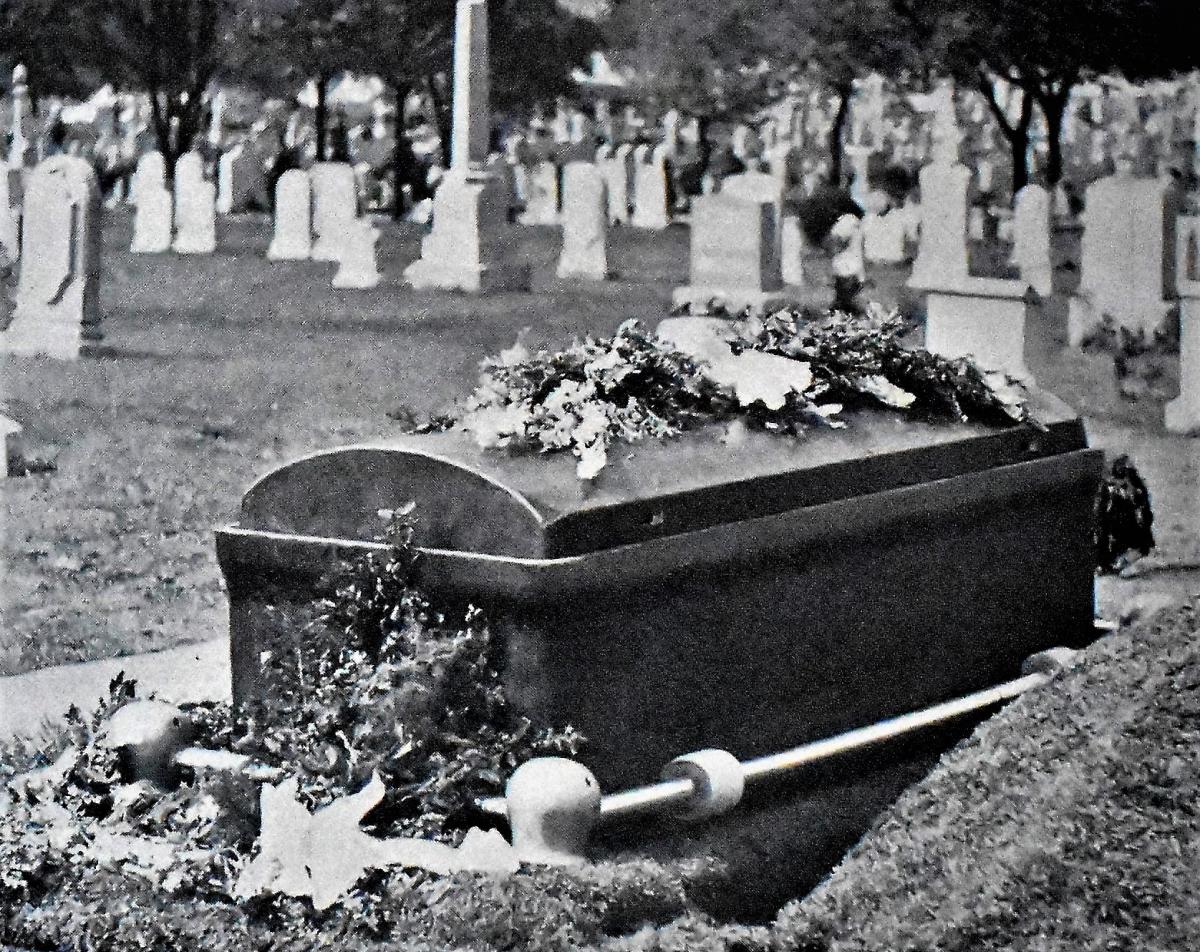 A concrete coffin