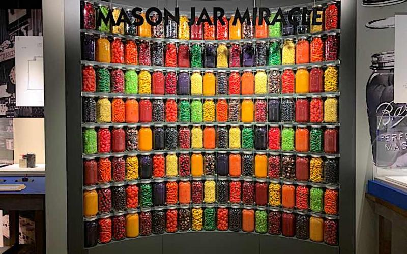hagley-nation-of-inventors - The Food Preservation section features a wall of Ball mason jars and the jar patent model-web860.jpg